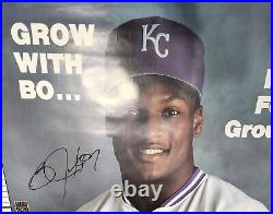 Bo Jackson Signed Kansas City Royals Growth Chart Poster Grow with BO Beckett