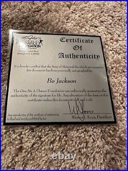 Bo Jackson signed 8 x 10 photo autographed BO COA Kansas City Royals Raiders