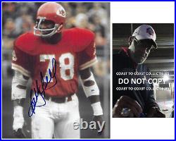 Bobby Bell signed Kansas City Chiefs football 8x10 photo COA proof autographed