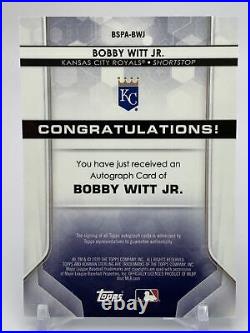 Bobby Witt Jr 2020 Bowman Sterling Prospect Auto Kansas City Royals