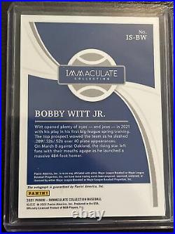 Bobby Witt Jr. 2021 Panini Immaculate Prospect Auto # /75 Kansas City Royals