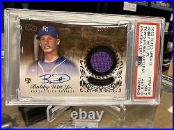 Bobby Witt Jr. 2022 Topps Update Reverence Auto Patch PSA 7 /10 Auto Royals