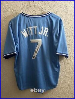 Bobby Witt Jr Autographed Signed Jersey Beckett Witness Kansas City Royals