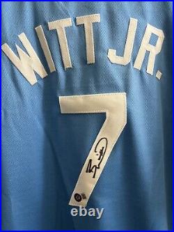 Bobby Witt Jr Autographed Signed Jersey Beckett Witness Kansas City Royals