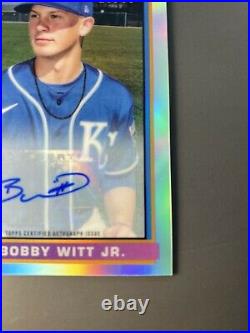 Bobby Witt Jr Rc 2021 Bowman Chrome Auto Retro 20/30 Kansas City Royals see pics