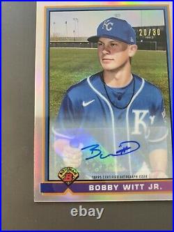 Bobby Witt Jr Rc 2021 Bowman Chrome Auto Retro 20/30 Kansas City Royals see pics
