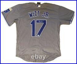 Bobby Witt Jr SIGNED #17 Kansas City Royals size XL gray jersey with JSA Hologram
