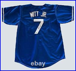 Bobby Witt Jr. Signed Autographed Custom Kansas City Royals Jersey. ACA COA