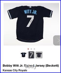 Bobby Witt Jr. Signed/Autographed Kansas City Royals Nike MLB Jersey Beckett COA