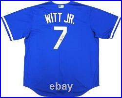 Bobby Witt Jr Signed Kansas City Royals Blue Nike Replica Jersey BAS ITP