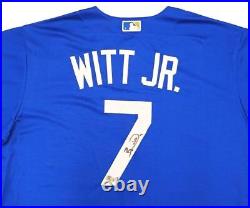 Bobby Witt Jr Signed Kansas City Royals Blue Nike Replica Jersey BAS ITP