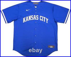 Bobby Witt Jr Signed Kansas City Royals Blue Nike Replica Jersey BAS ITP