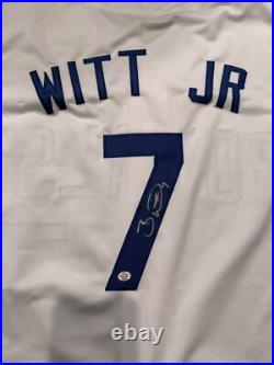 Bobby Witt Jr Signed Kansas City Royals Jersey Autographed COA MLB Authenticated