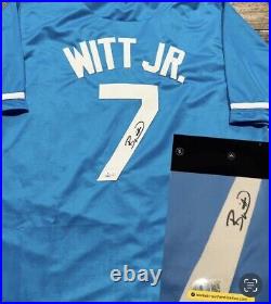 Bobby Witt Jr Signed Kansas City Royals Stitched Jersey. Beckett Certified. New