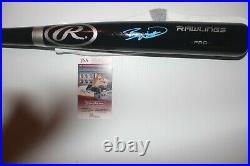 Bobby Witt Jr signed Rawlings Black Bat Kansas City Royals JSA