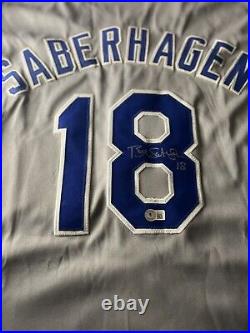 Bret Saberhagen SIGNED #18 Kansas City Royals Custom Jersey