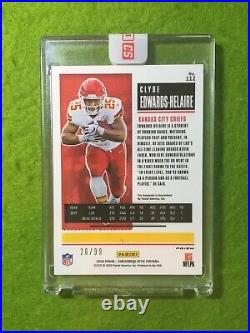 CLYDE EDWARDS HELAIRE AUTO ROOKIE CARD PRIZM CHIEFS RC 2020 Contenders Optic /99