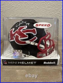 CORNELL POWELL Signed KANSAS CITY CHIEFS WR Mini Helmet JSA