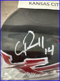 CORNELL POWELL Signed KANSAS CITY CHIEFS WR Mini Helmet JSA