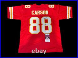 Carlos Carson Signed Kansas City Chiefs Red Jersey Chiefs Hof Wide Receiver Jsa2