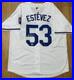 Carlos Estevez Signed Autographed Kansas City Royals Home Jersey #53 PSA COA