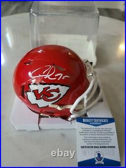 Chris Jones Autographed/Signed Mini Helmet Beckett COA Kansas City Chiefs A