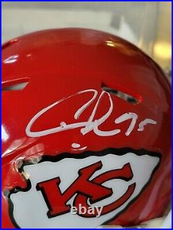 Chris Jones Autographed/Signed Mini Helmet Beckett COA Kansas City Chiefs A