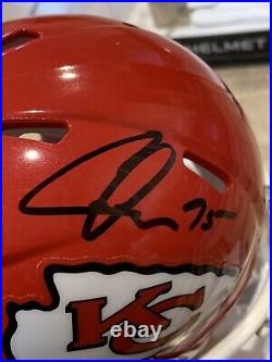 Chris Jones Autographed/Signed Mini Helmet Beckett COA Kansas City Chiefs A