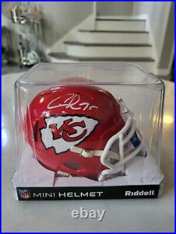 Chris Jones Autographed/Signed Mini Helmet Beckett COA Kansas City Chiefs A