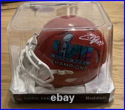 Chris Jones Signed Autographed Kansas City Chiefs Mini Helmet Super Bowl Edition