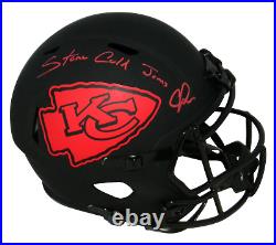 Chris Jones Signed Kansas City Chiefs Eclipse Full Size Speed Helmet Stone Cold
