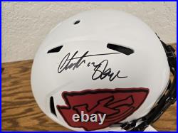 Christian Okoye Kansas City Chiefs Signed AUTHENTIC Alternate White Helmet