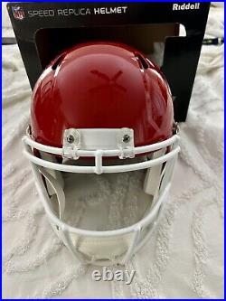 Christian Okoye Signed Kansas City Riddell Full Size Speed Replica Helmet BAS