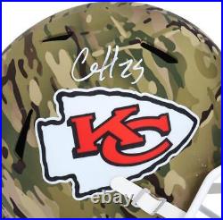 Clyde Edwards-Helaire Kansas City Chiefs Signed Camo Alternate Replica Helmet