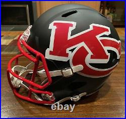 Clyde Edwards Helaire Signed Kansas City Chiefs AMP Full Size Helmet Beckett 2