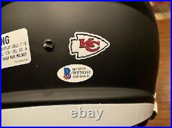 Clyde Edwards Helaire Signed Kansas City Chiefs AMP Full Size Helmet Beckett 2