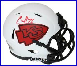 Clyde Edwards-Helaire Signed Kansas City Chiefs Lunar Mini Helmet BAS 34871