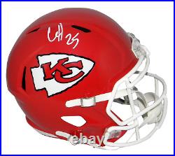 Clyde Edwards-helaire Signed Kansas City Chiefs Full Size Speed Helmet Beckett