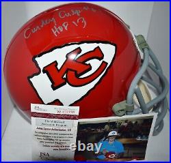 Curley Culp Signed Custom Facemask Full Size Helmet Kansas City Chiefs Hof13 Jsa