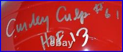 Curley Culp Signed Custom Facemask Full Size Helmet Kansas City Chiefs Hof13 Jsa