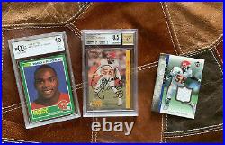 DERRICK THOMAS Signed, Jersey & rookie 3 cards Lot, Kansas City Chiefs rare