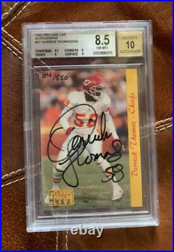 DERRICK THOMAS Signed, Jersey & rookie 3 cards Lot, Kansas City Chiefs rare