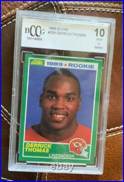 DERRICK THOMAS Signed, Jersey & rookie 3 cards Lot, Kansas City Chiefs rare