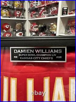 Damien Williams Signed Kansas City Chiefs Jersey (Beckett) embroidered, framed