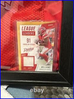 Damien Williams Signed Kansas City Chiefs Jersey (Beckett) embroidered, framed