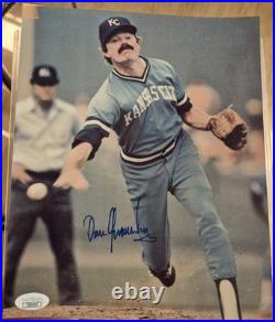 Dan Quisenberry Signed Kansas City Royals 8x10 Autograph Jsa