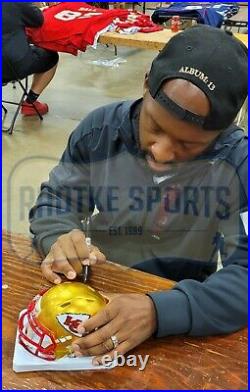 Dante Hall Signed Kansas City Chiefs Speed Flash NFL Mini Helmet