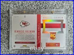 Demarcus Robinson Kansas City Chiefs TRUE 1/1 RC Auto & Relic Playbook card