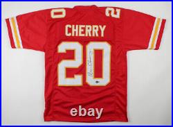 Deron Cherry Signed Kansas City Chiefs Jersey (Beckett QR Code) 6xPro Bowl DB