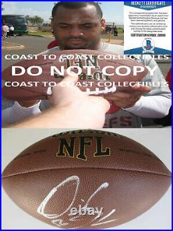Derrick Johnson Kansas City Chiefs Texas signed NFL football proof Beckett COA